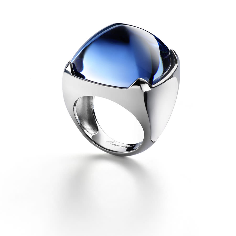 Baccarat 'Medicis' Light Blue Crystal Ring Size 5.5 2803177