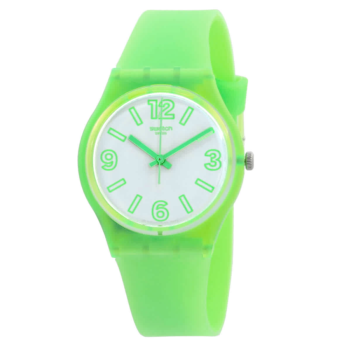 Swatch Electric Frog Quartz White Dial Unisex Watch GG226 $58