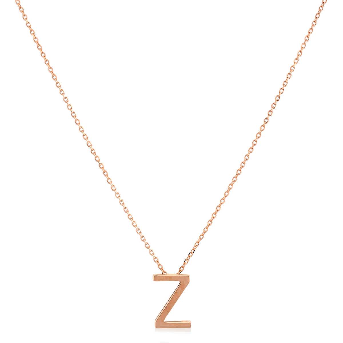 Vanrycke Abecedaire Rose Gold Letter Z Necklace