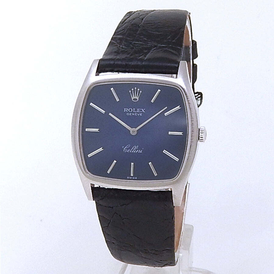 Preowned Rolex Cellini Hand Wind Blue Dial Ladies Watch 3805