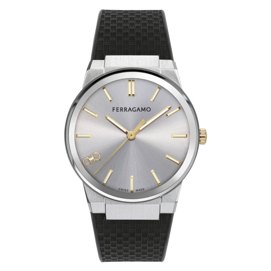 Ferragamo Infinity Sapphire Quartz Silver Dial Mens Watch SFST00124 279$
