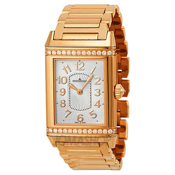 Jaeger LeCoultre Grande Reverso Silver Dial 18kt Rose Gold Ladies Watch Q3202121 28730$