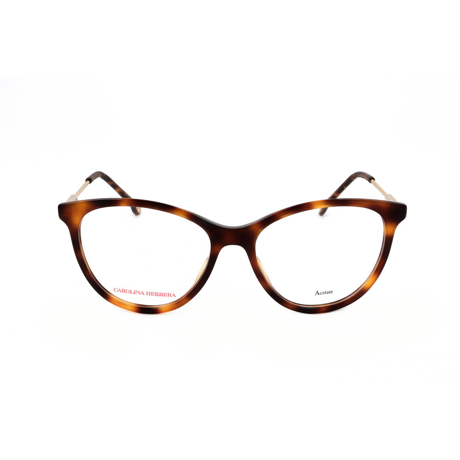 Carolina Herrera Ladies Brown Rectangular Eyeglass Frames CH 0073