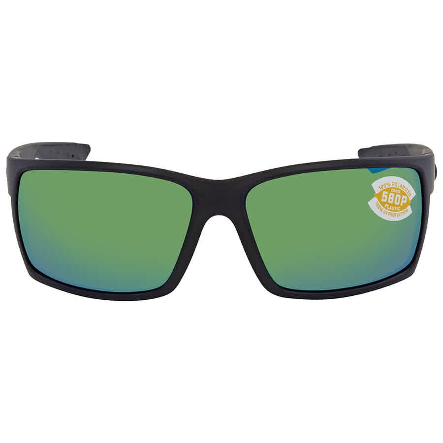Costa Del Mar Costa Reefton Blackout Frame Sunglasses w/Green Mirror 580P Lenses 06S9007-90070764