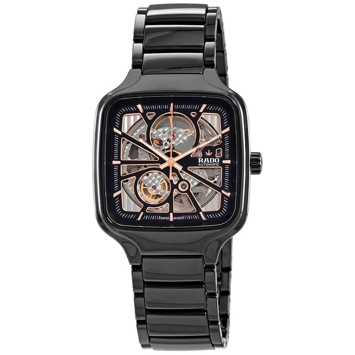 Rado True Square Automatic Black Dial Mens Watch R27086162 2124$