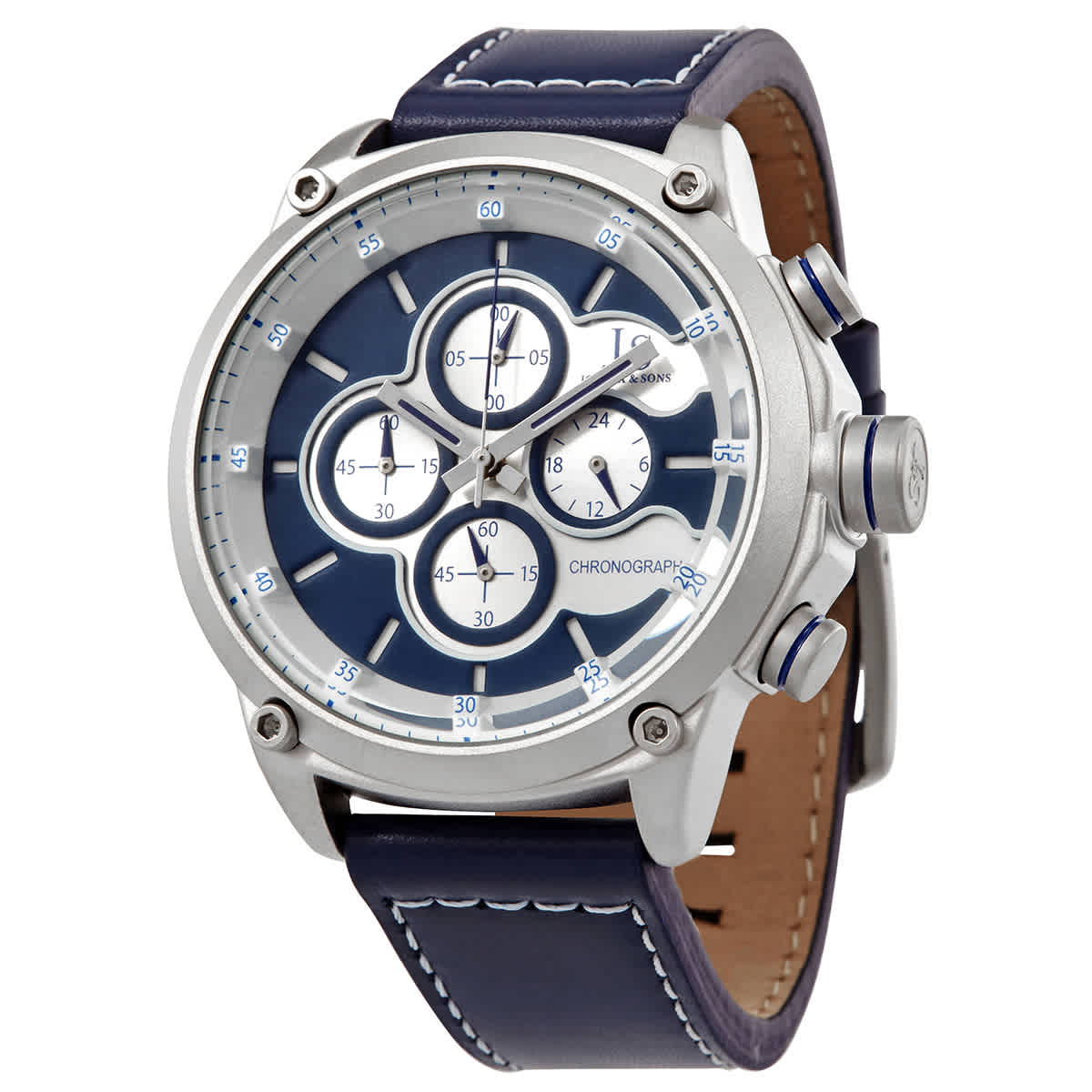 Joshua and Sons Chronograph Quartz Blue Dial Mens Watch JX133BU