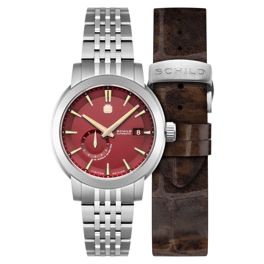 Schild Heinrich Red Dial Mens Watch SC-1017-33