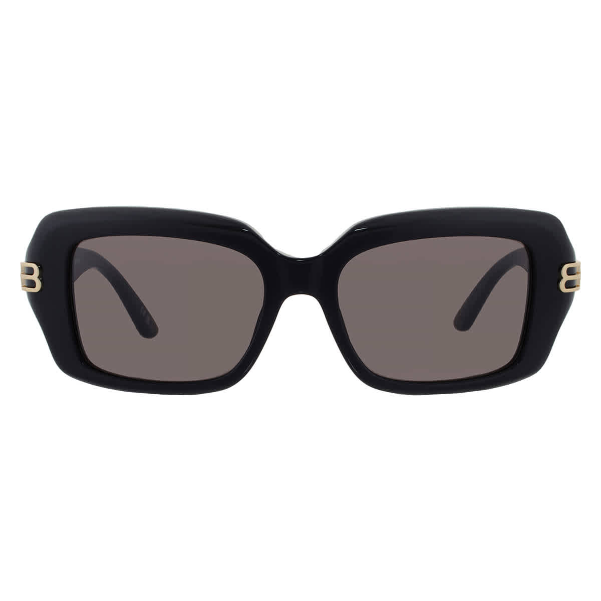 Balenciaga Dark Black Rectangular Ladies Sunglasses BB0465S 001 56
