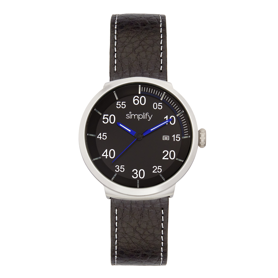 Simplify The 7100 Quartz Black Dial Black Leather Watch SIM7103