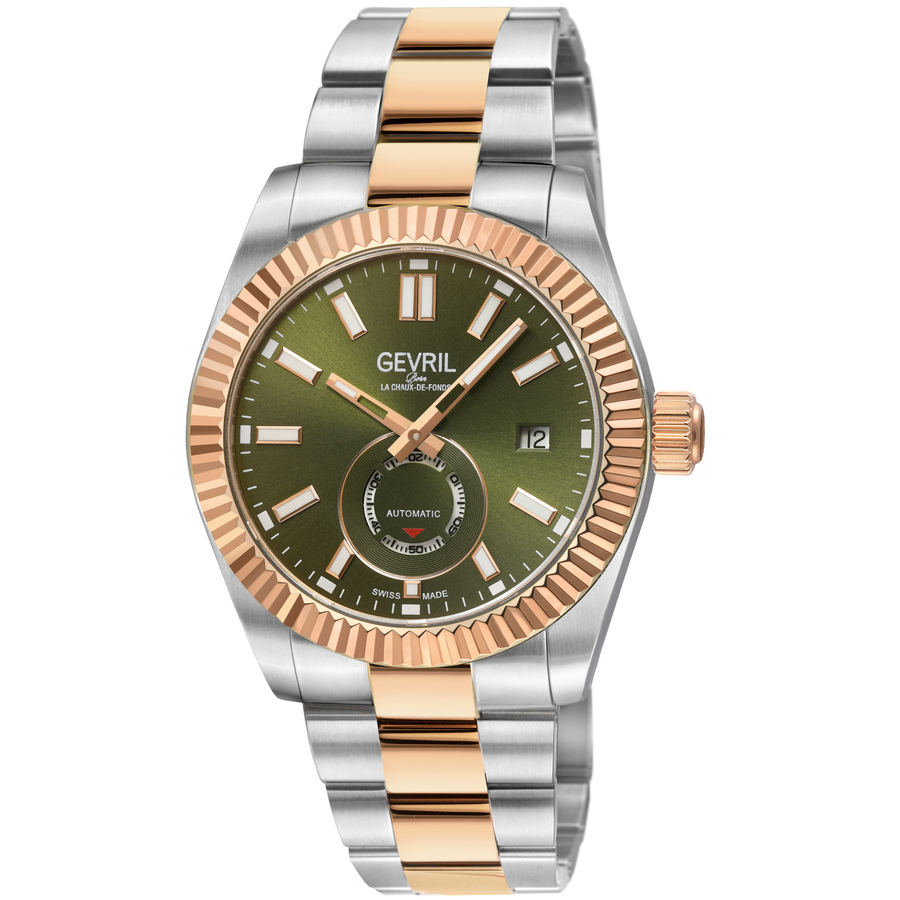 Gevril West Village Automatic Green Dial Mens Watch 48987B 1964$