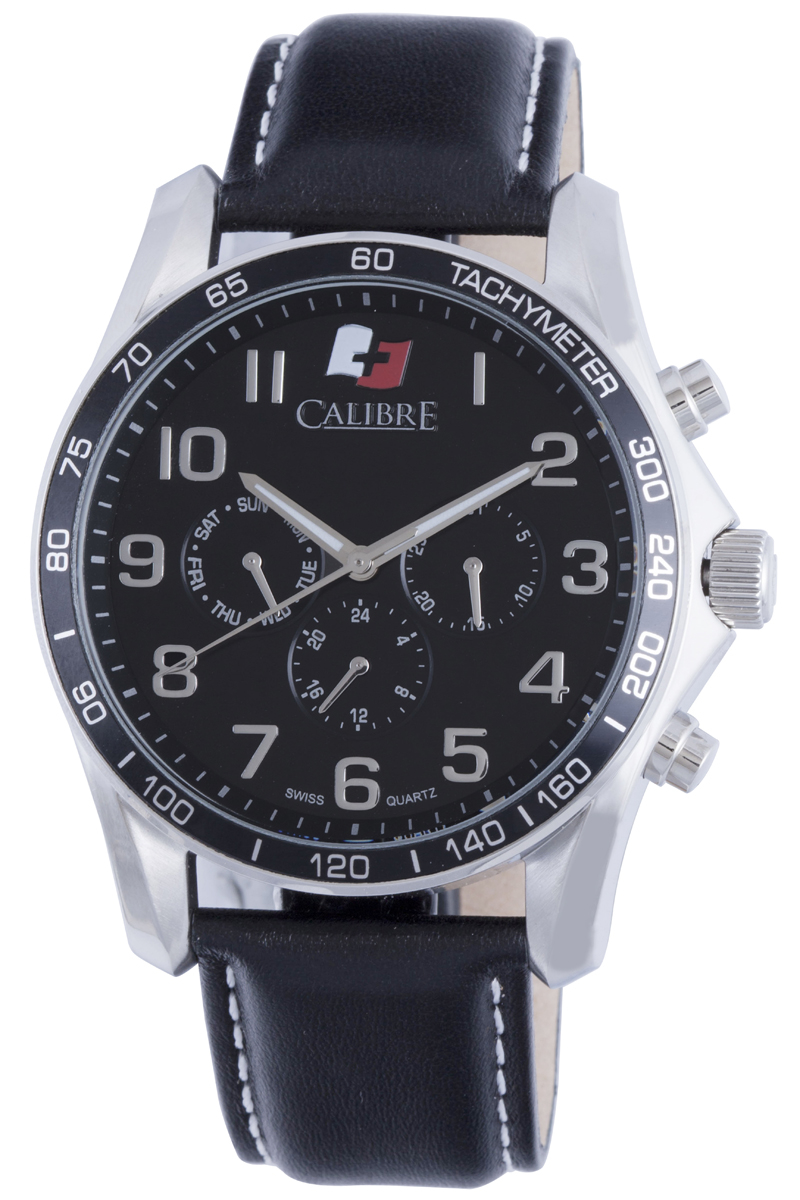 Calibre Buffalo Black Dial Black Leather Mens Watch SC-4B1-04-007 330$