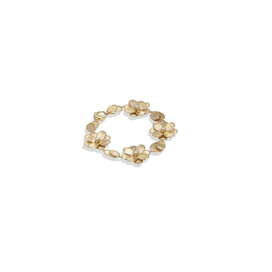Marco Bicego Petali Collection 18K Yellow Gold and Diamond Flower Bracelet - BB2441 B Y 02 7525$