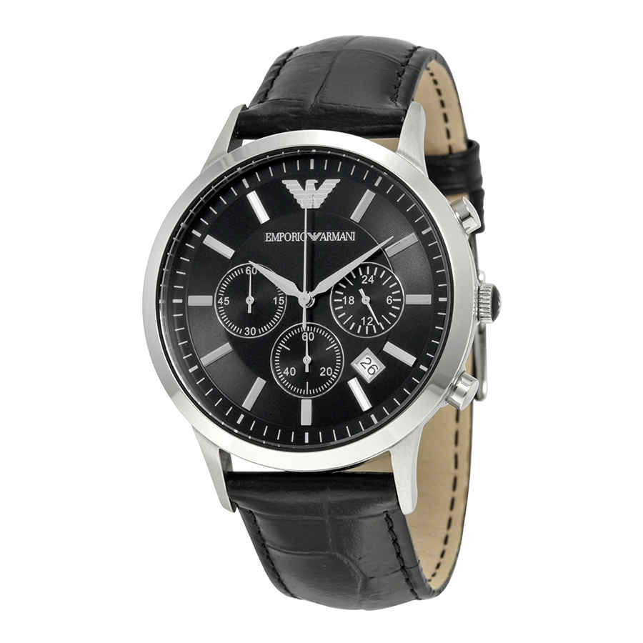 armani chronograph black