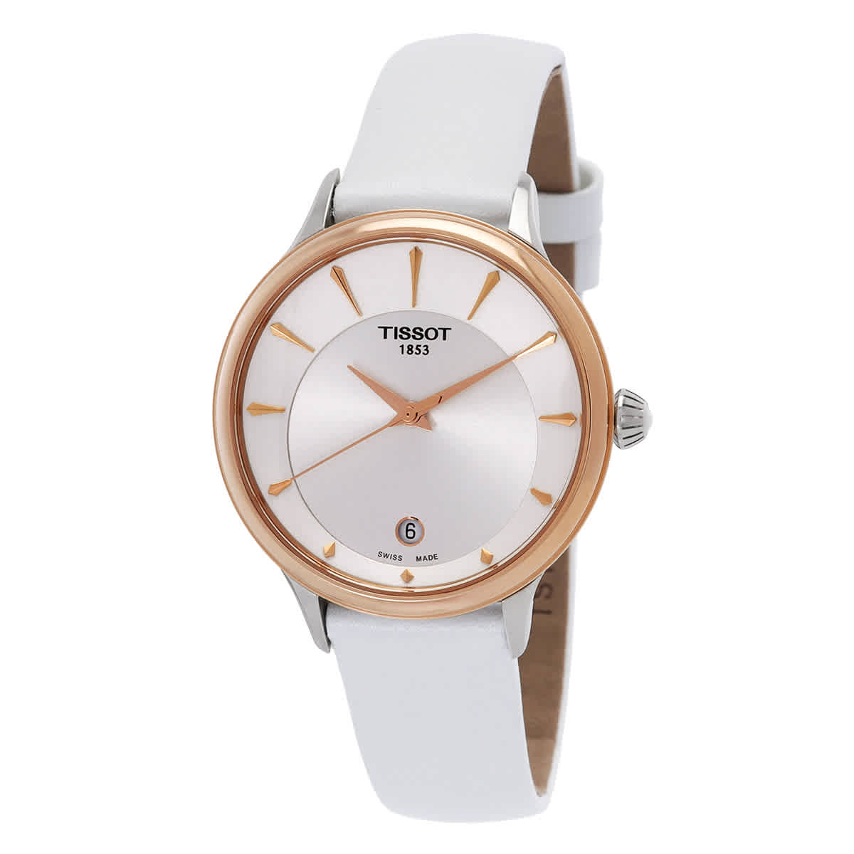 NWT Tissot Odaci-T Quartz Silver Dial Ladies Watch Tissot Odaci-T Leather Strap Watch, 33mm (Women) | Nordstromrack main image 4