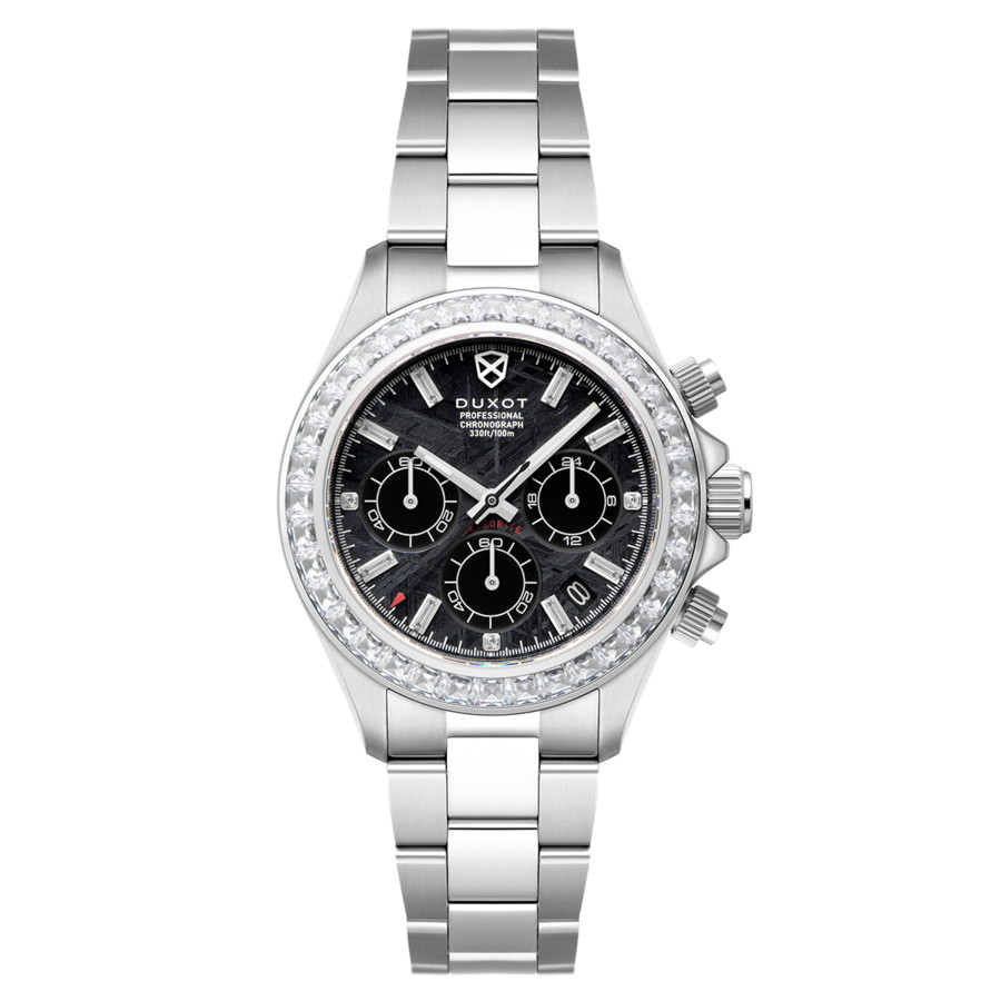 Duxot Accelero Meteorite Chronograph Quartz Black Dial Mens Watch DX-2071-11 399$