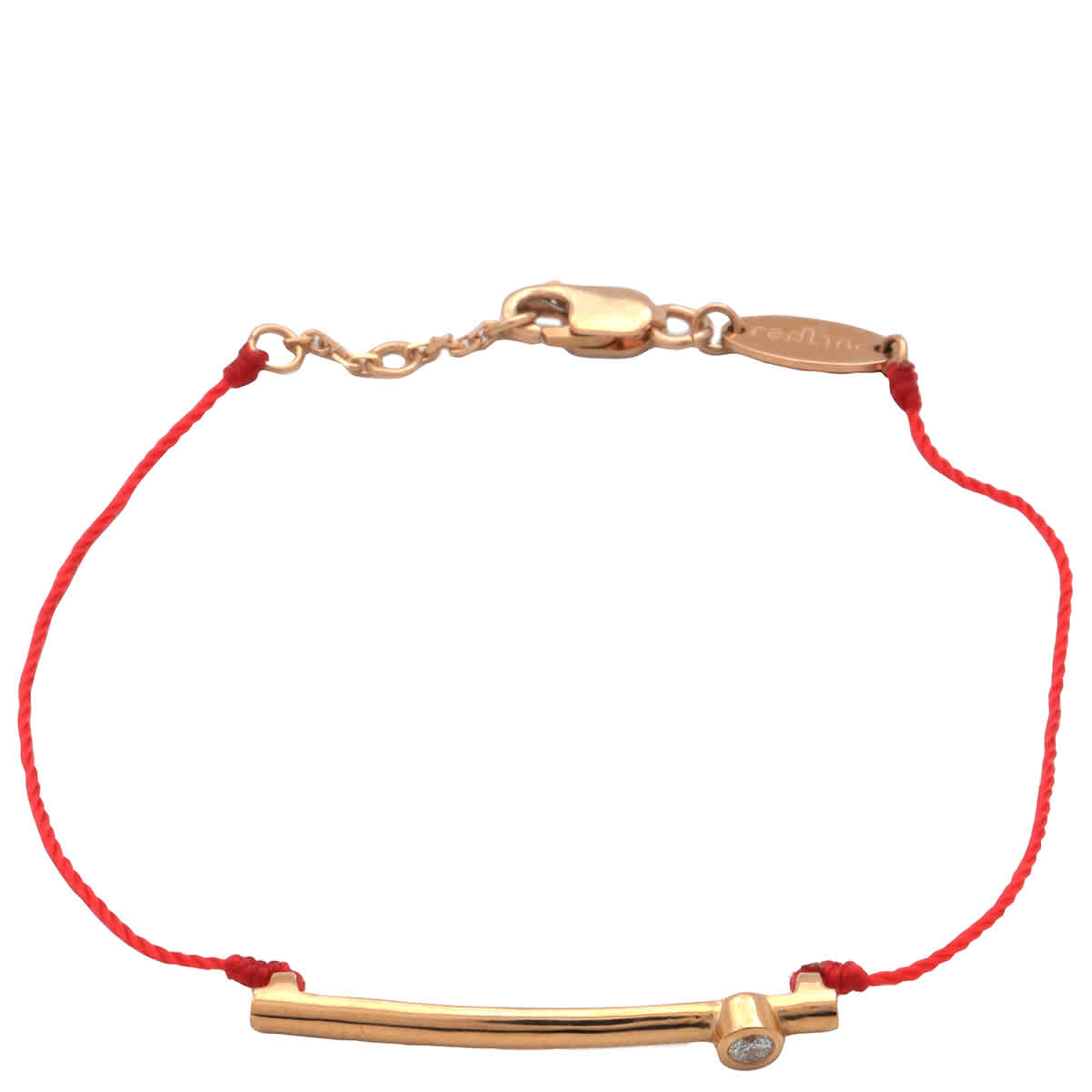 Redline Tube 0.05ct Round Diamond String Bracelet, Size 15.5 cm