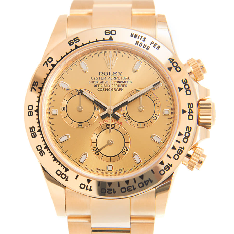 Preowned Rolex Cosmograph Daytona Chronograph Champagne Dial Mens Watch 116508CSO