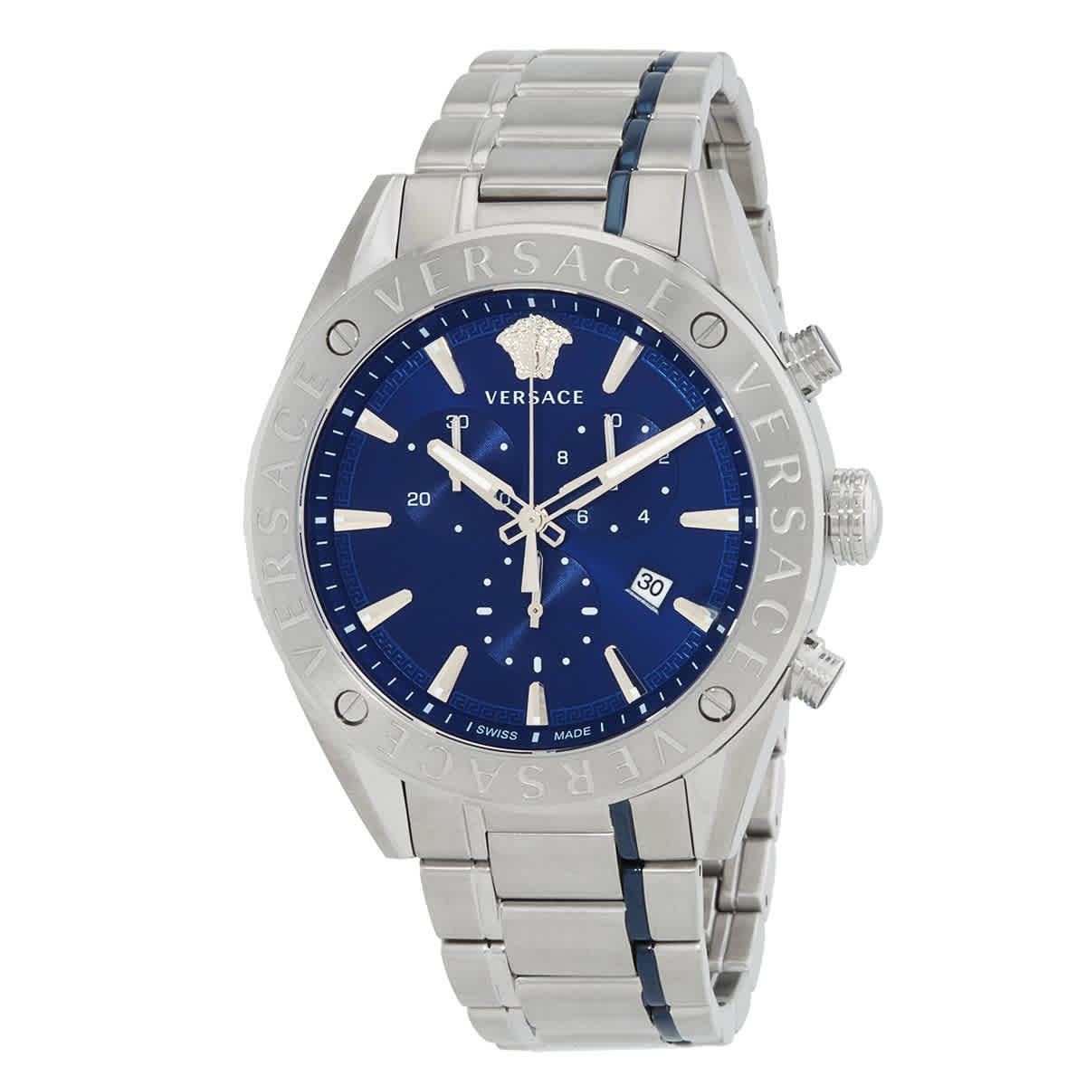 Versace V-Chrono Chronograph Quartz Blue Dial Mens Watch VEHB00519 314$