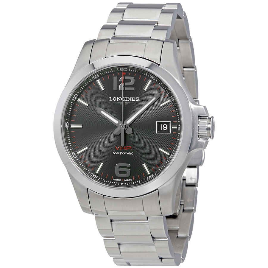 Longines Conquest V.H.P. Perpetual Black Dial Men's Watch L3.716.4