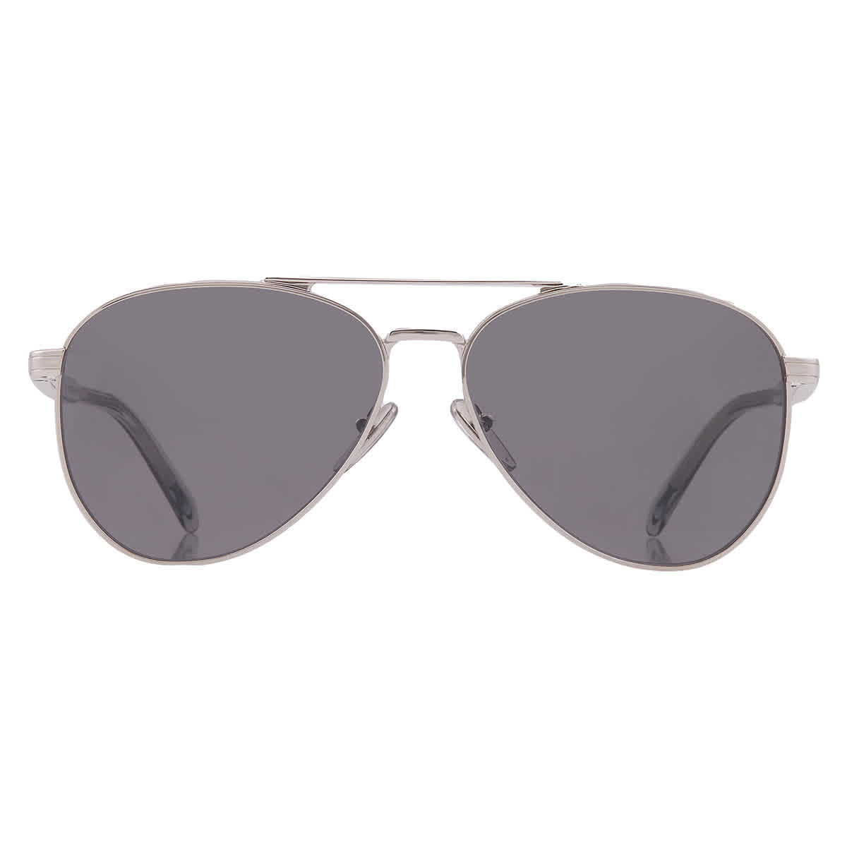 Prada Man Sunglass PR A58S - Frame color: Silver, Lens color: Dark Grey Flash Silver