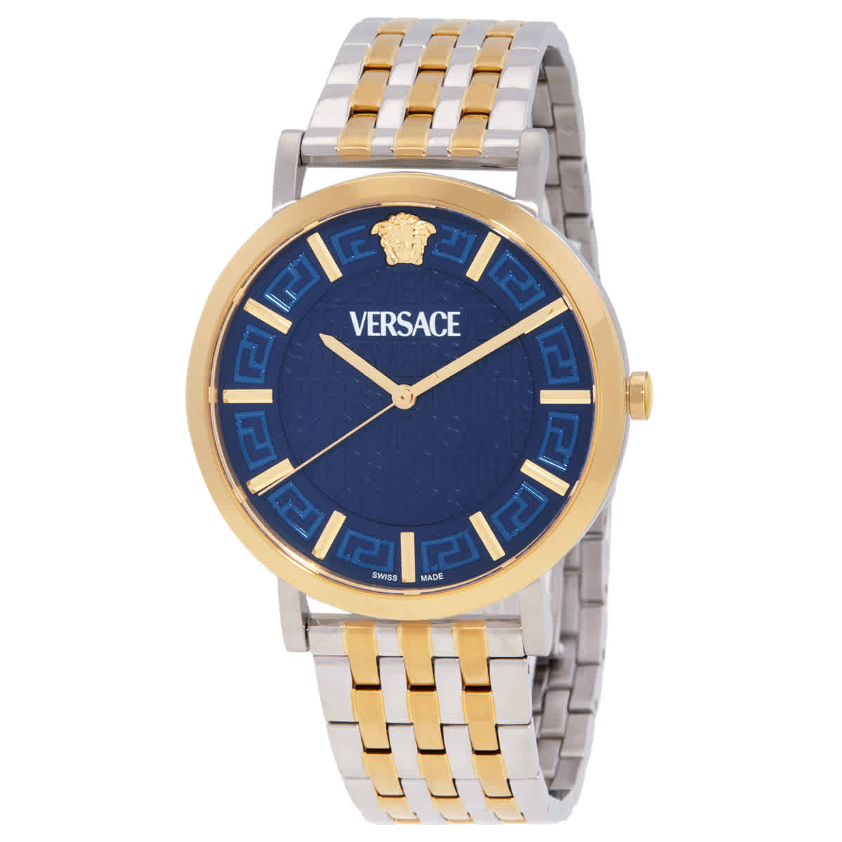 Versace Greca Slim Quartz Blue Dial Ladies Watch VE8Q00424 