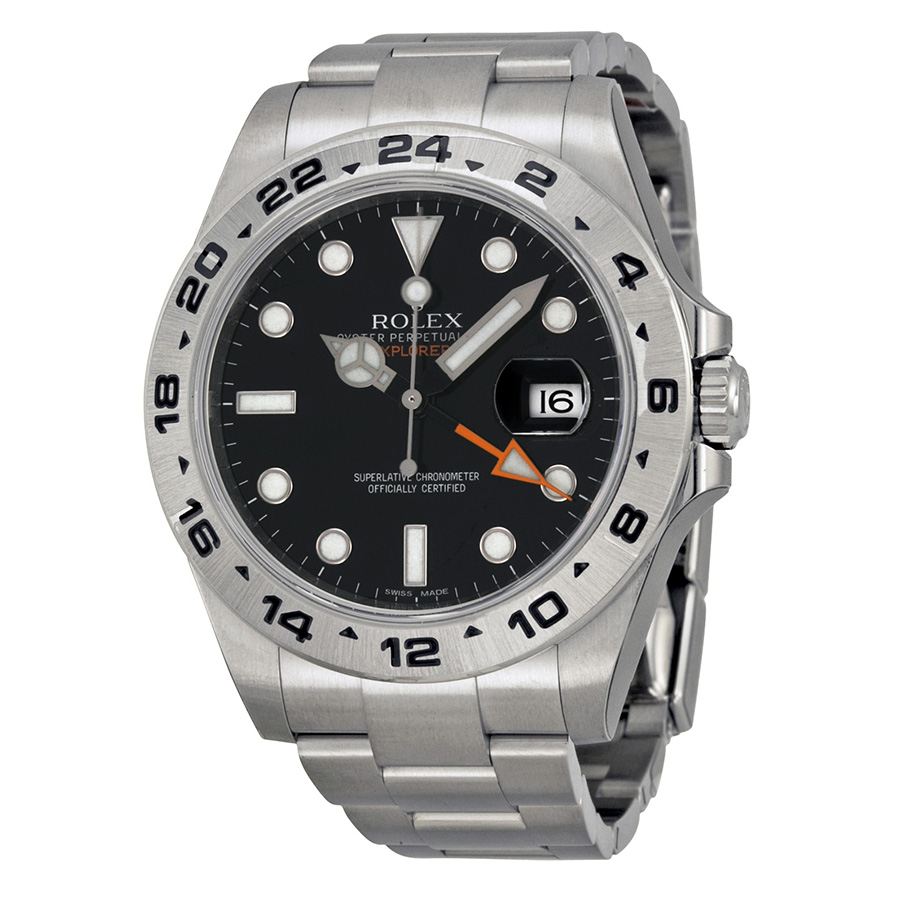 Preowned Rolex Explorer II Automatic Chronometer Black Dial Mens Watch 216570BKSO
