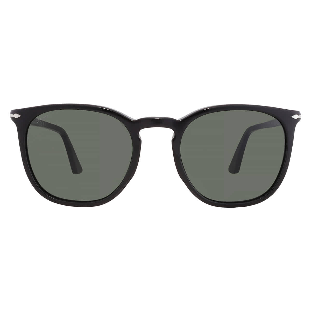 Persol Unisex Sunglass PO3316S -  Frame color: Black, Lens color: Green