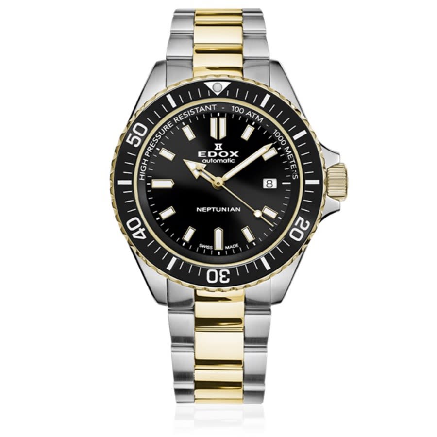 Edox Neptunian Automatic Black Dial Mens Watch 80120 357JM NID 794$