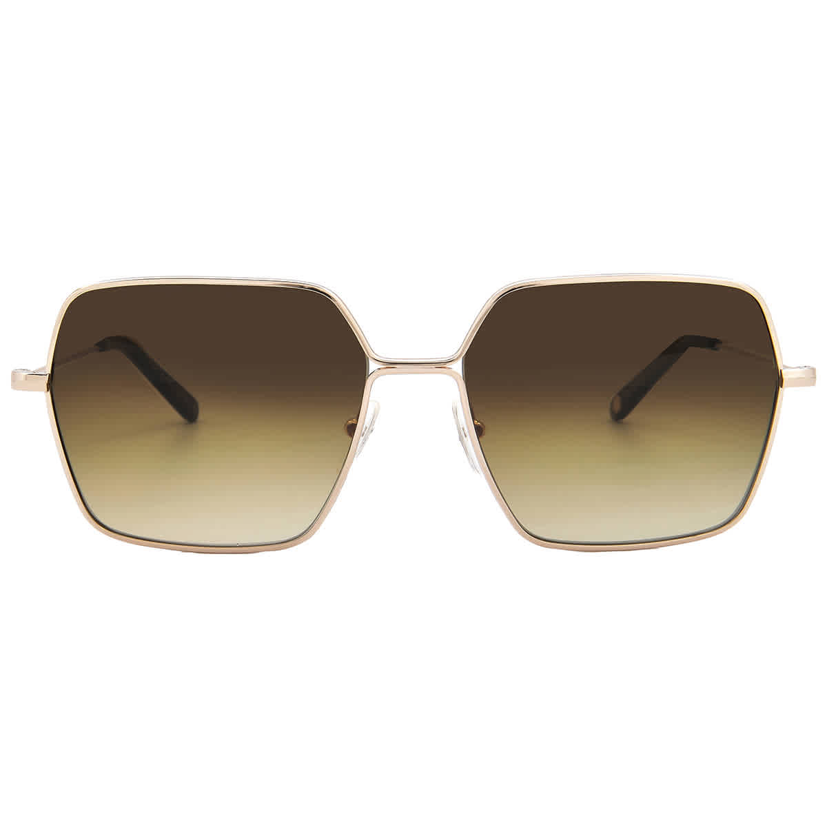 Garrett Leight MEADOW SUN Olive Gradient Square Ladies Sunglasses 4067 G-DGFR/OG 56