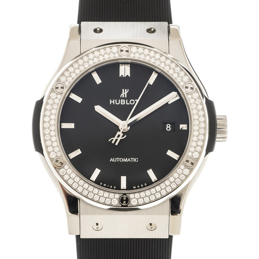 Hublot Classic Fusion Automatic Diamond Black Dial Mens Watch 542.NX.1171.RX.1104