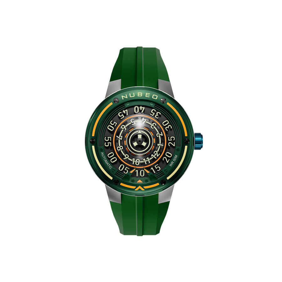 Nubeo Orbiter Green Dial Mens Watch NB-6117-02