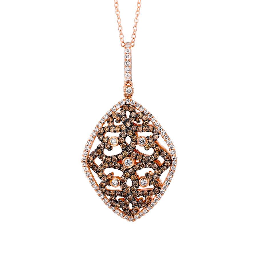 Le Vian Ladies Chocolate Strawberry Lace Necklaces set in 14K Strawberry Gold 2000$