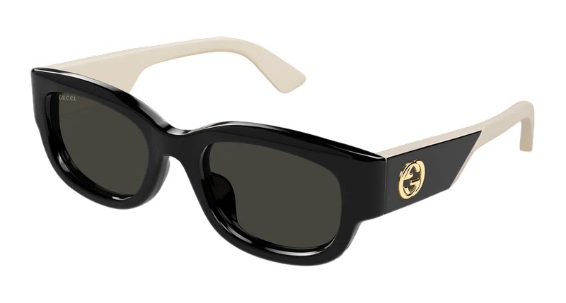 Gucci GG1667SK Asian Fit 001 Women’s Sunglasses Black Size 54 - Free RX Lenses  - Free RX Lenses