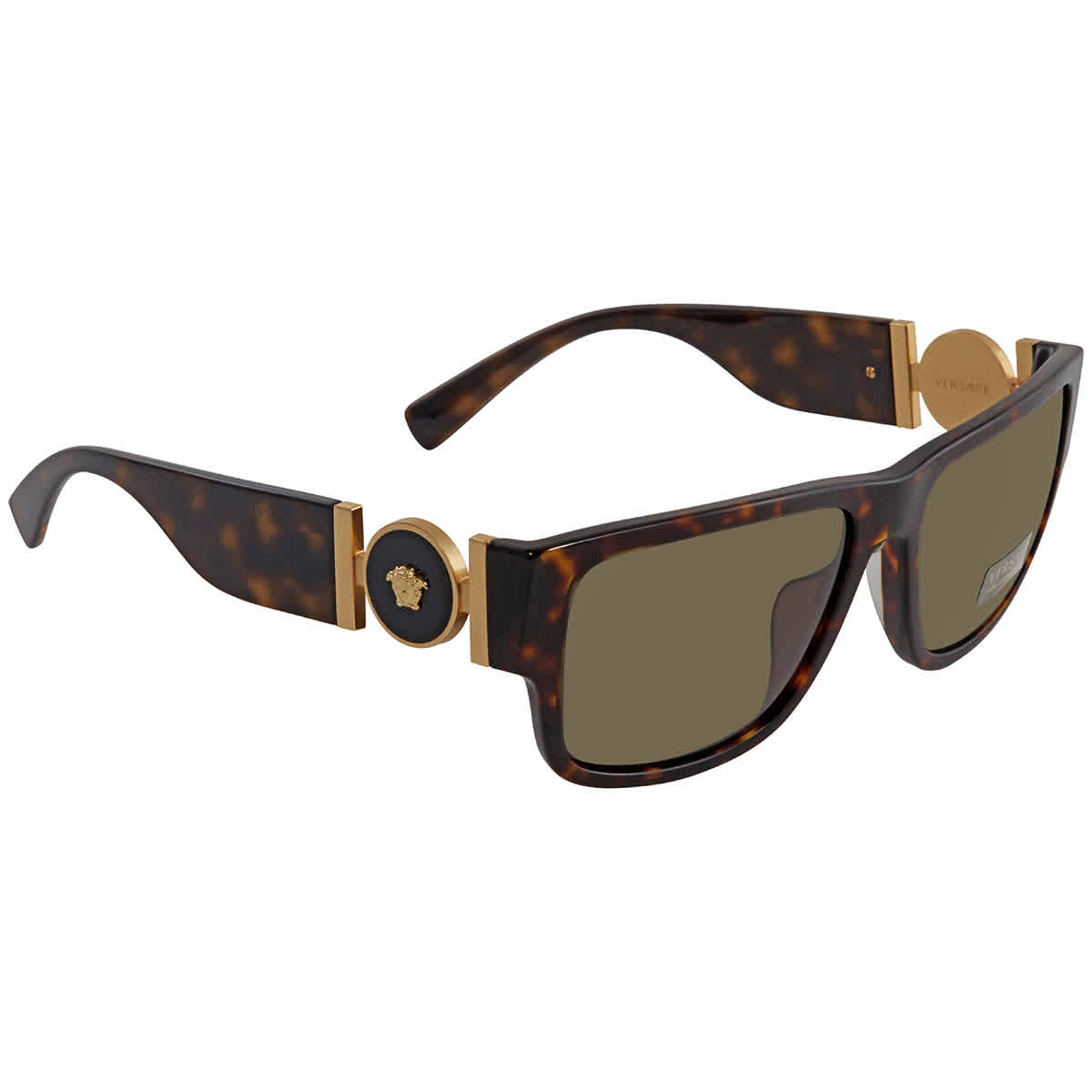 Versace Green Rectangular Men's Sunglasses VE4369A 108/8258 VE4369A 108 ...