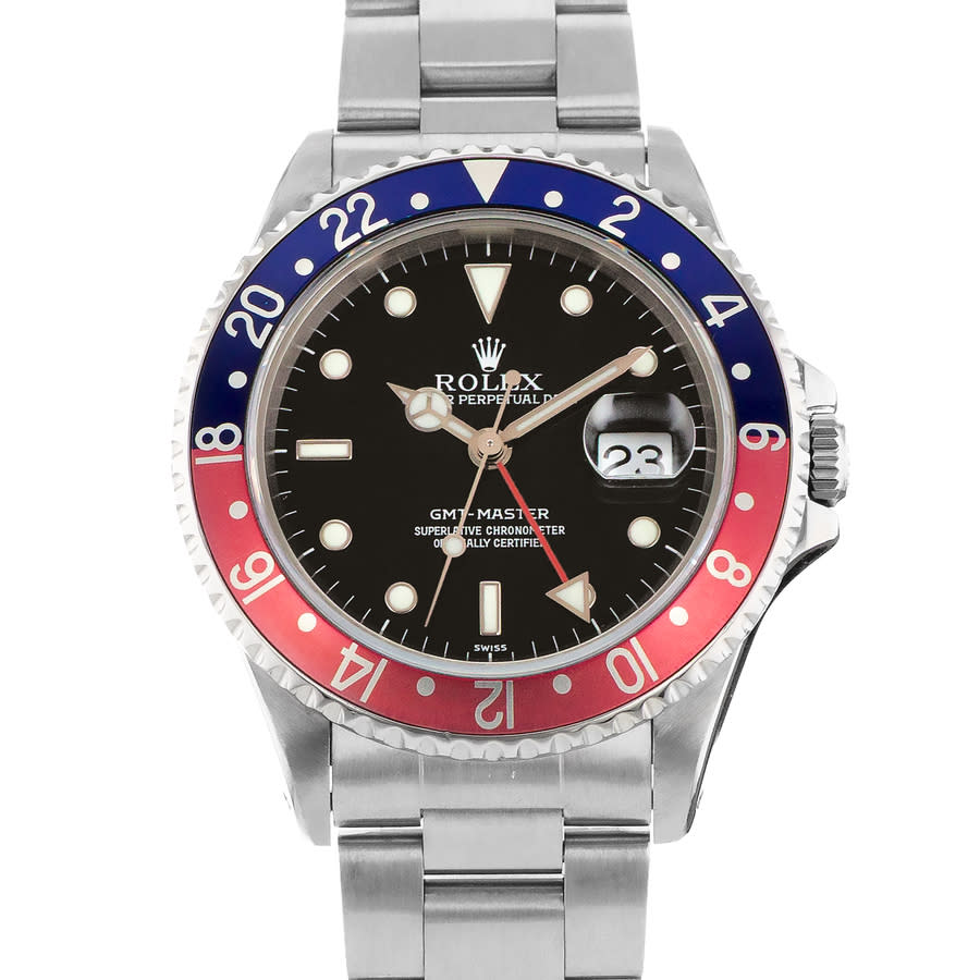 Preowned Rolex GmtMaster Ii GMT Automatic Black Dial Mens Watch 16700 BKSO