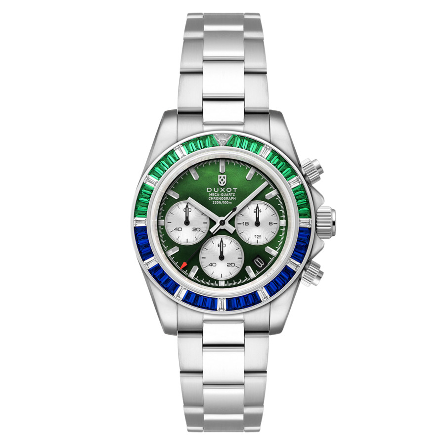 Duxot Accelero Rainbow Chronograph Quartz Green Dial Mens Watch DX-2064-88 139$