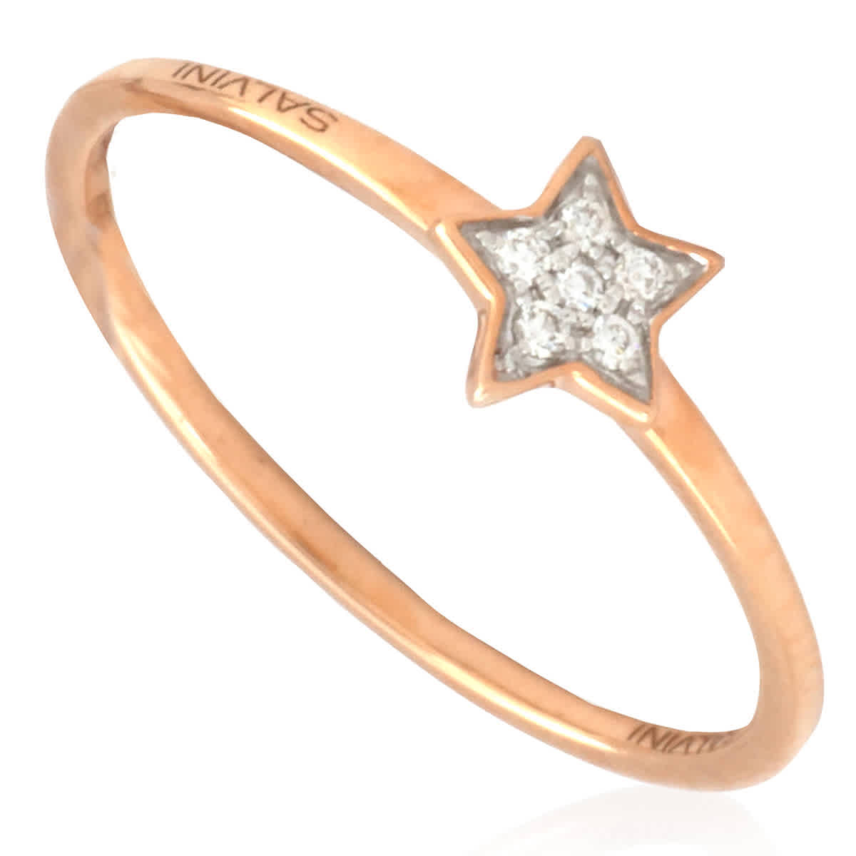 Salvini I Segni Rose Gold 0.03 CT GH Diamond Ring, Size 13