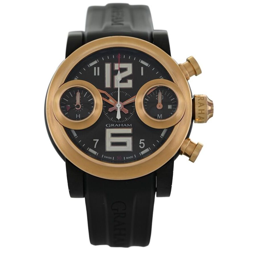 Pre-owned Graham Swordfish Chronograph Automatic Black Dial Mens Watch 2SWASBR