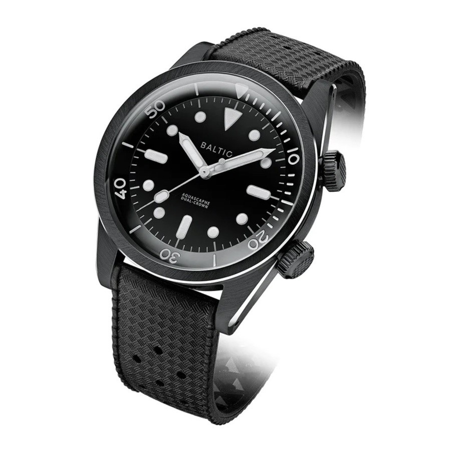 Baltic Aquascaphe Automatic Black Dial Mens Watch AQUADUABLACKPVD
