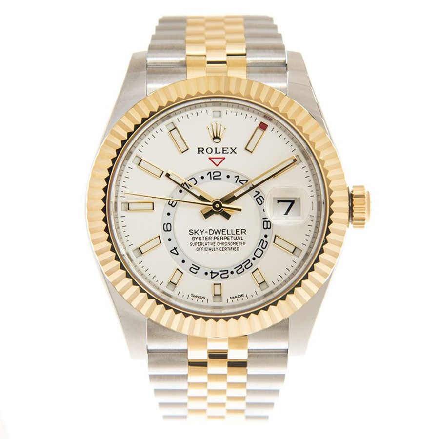 Preowned Rolex Oyster Perpetual GMT White Dial Mens Watch 326933WSJ