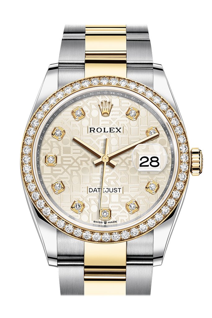 Rolex Datejust 36 Silver Jubilee Diamond Dial Mens Steel and 18kt Yellow Gold Oyster Watch 126283SJDO