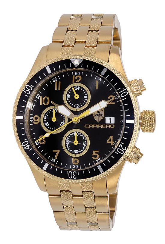 Torino Carrero LaserGraph Chronograph Quartz Black Dial Mens Watch CG17733BKJ 1228$