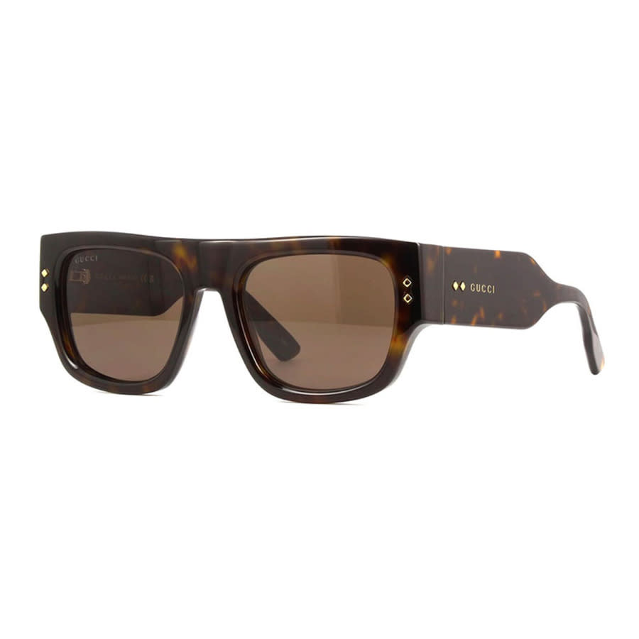 Gucci GG1262S Flat-Top Tortoiseshell Sunglasses — Havana