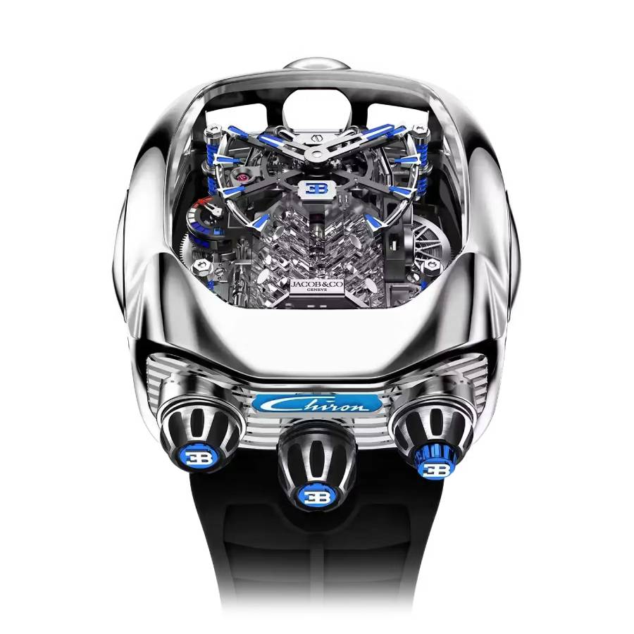 Jacob & Co. Bugatti Chiron Tourbillon Hand Wind Mens Watch BU200.20.AQ.AA.A