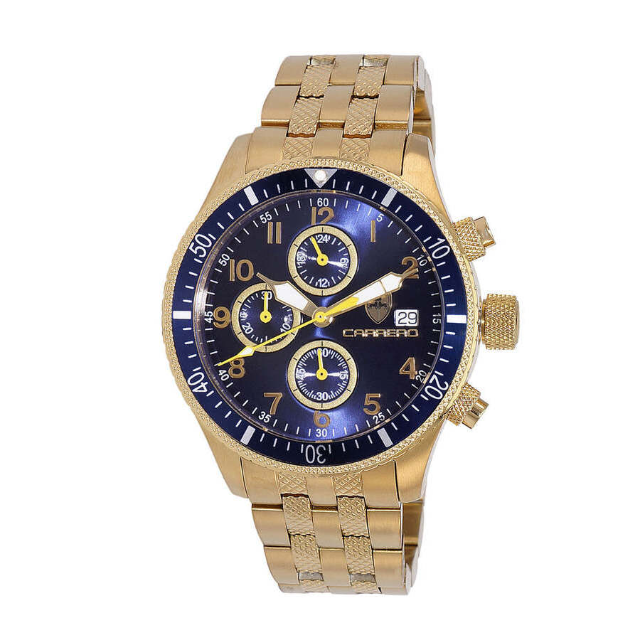 Torino Carrero LaserGraph Chronograph Quartz Blue Dial Mens Watch CG17733BUJ 1228$