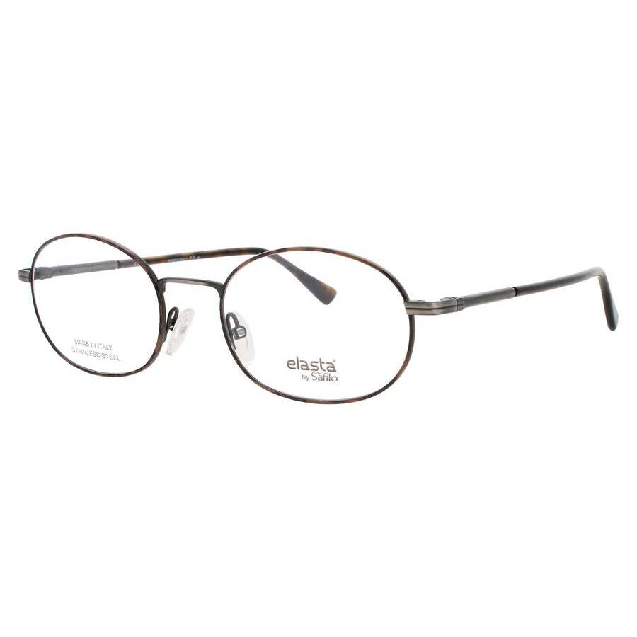 Elasta Mens Brown Square Eyeglass Frames ELASTA-E-7247-0AB8-53 23$