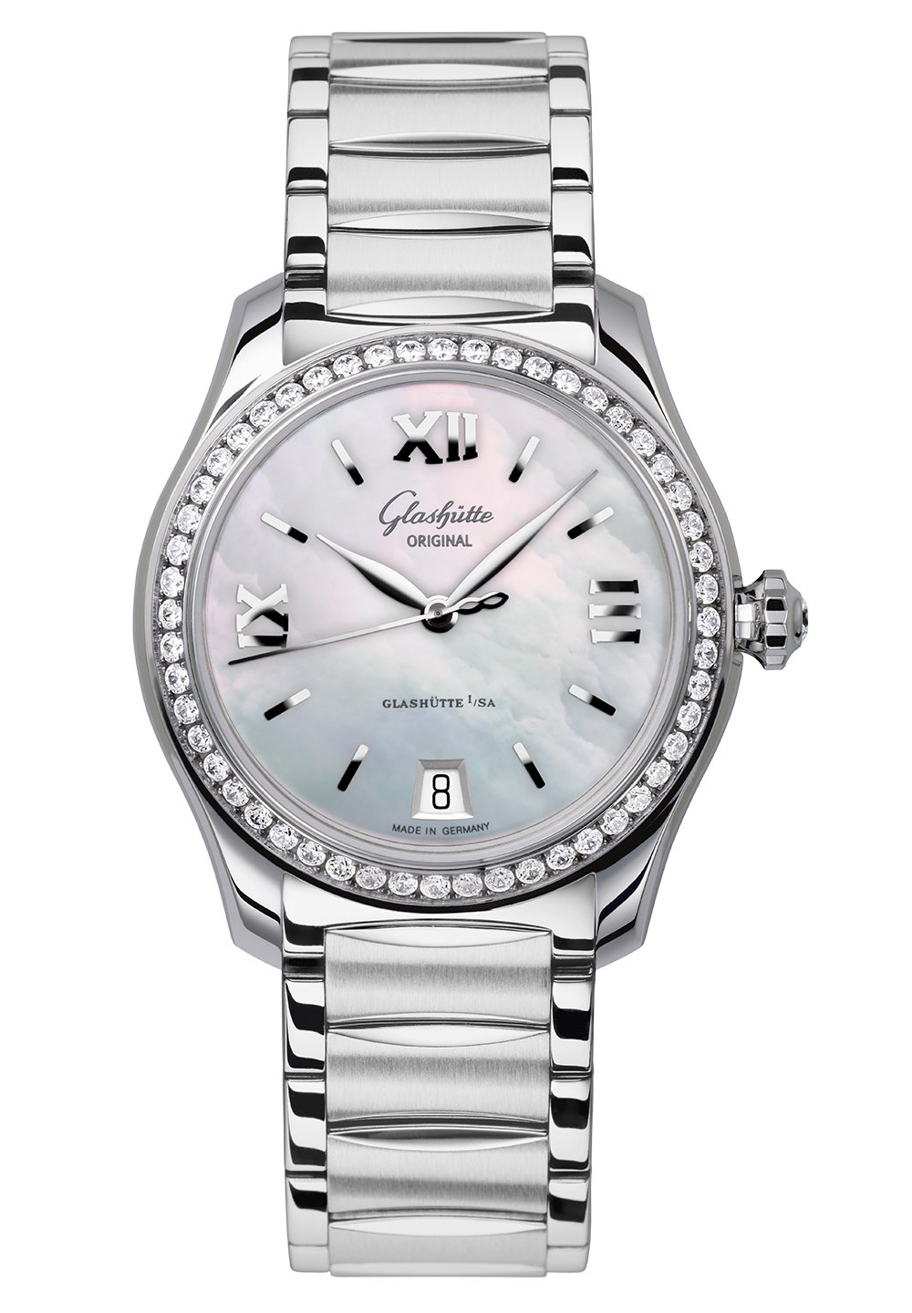 Glashutte Lady Serenade Automatic Diamond Ladies Watch 1-39-22-08-22-34 9840$