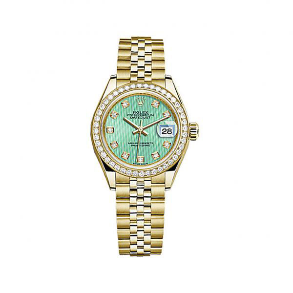 Rolex LadyDatejust Mint Green Dial Automatic 18 Carat Yellow Gold Watch 279138GNDJ