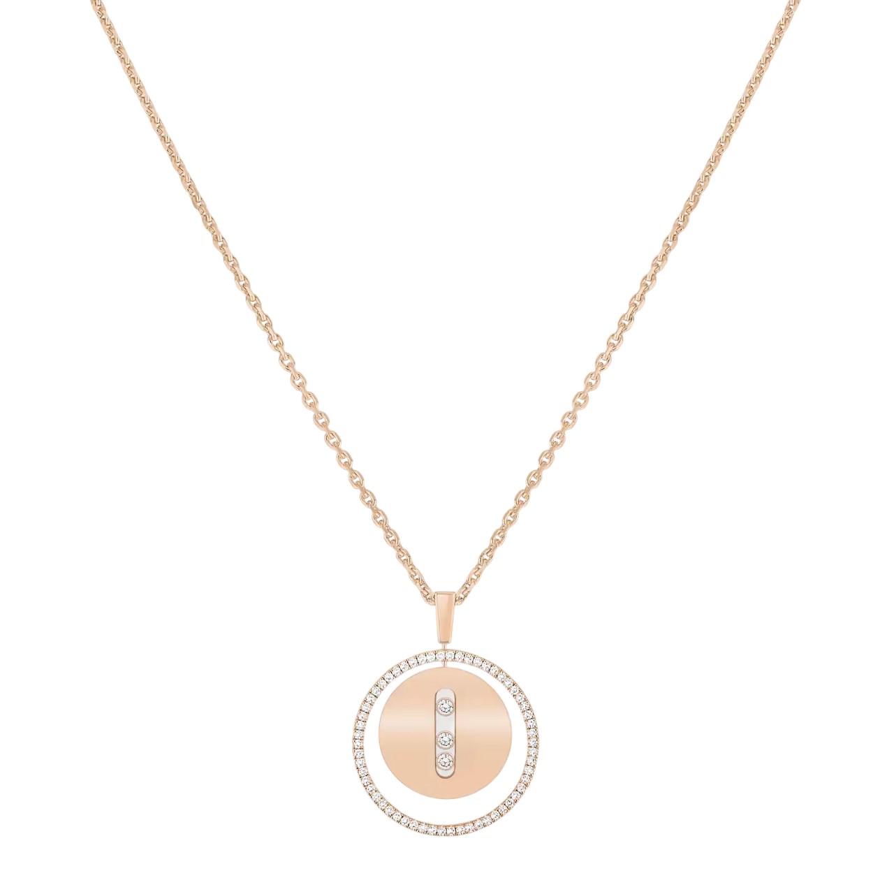 Messika Lucky Move 18k Rose Gold Diamond Necklace 4288$