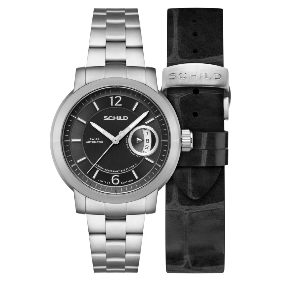 Schild Heinrich Minimal Automatic Black Dial Mens Watch SC-1015-22